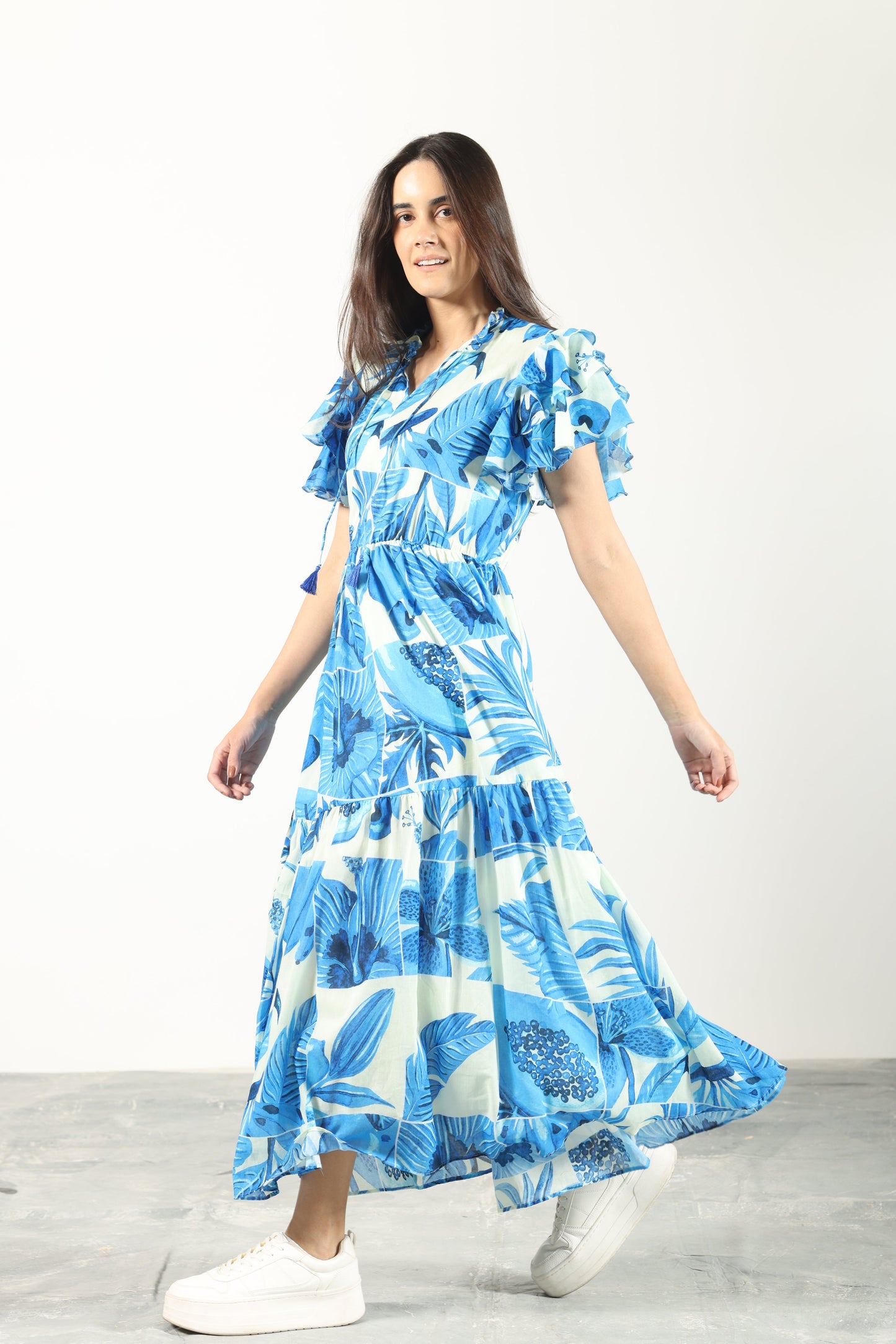 AZURE TROPICS STELLA DRESS