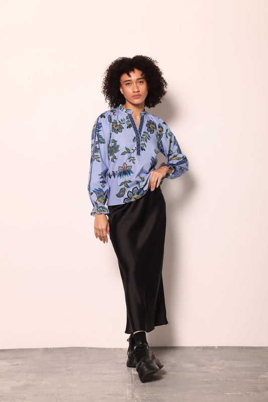 PERIWINKLE MOSAIC ASHLEY TOP