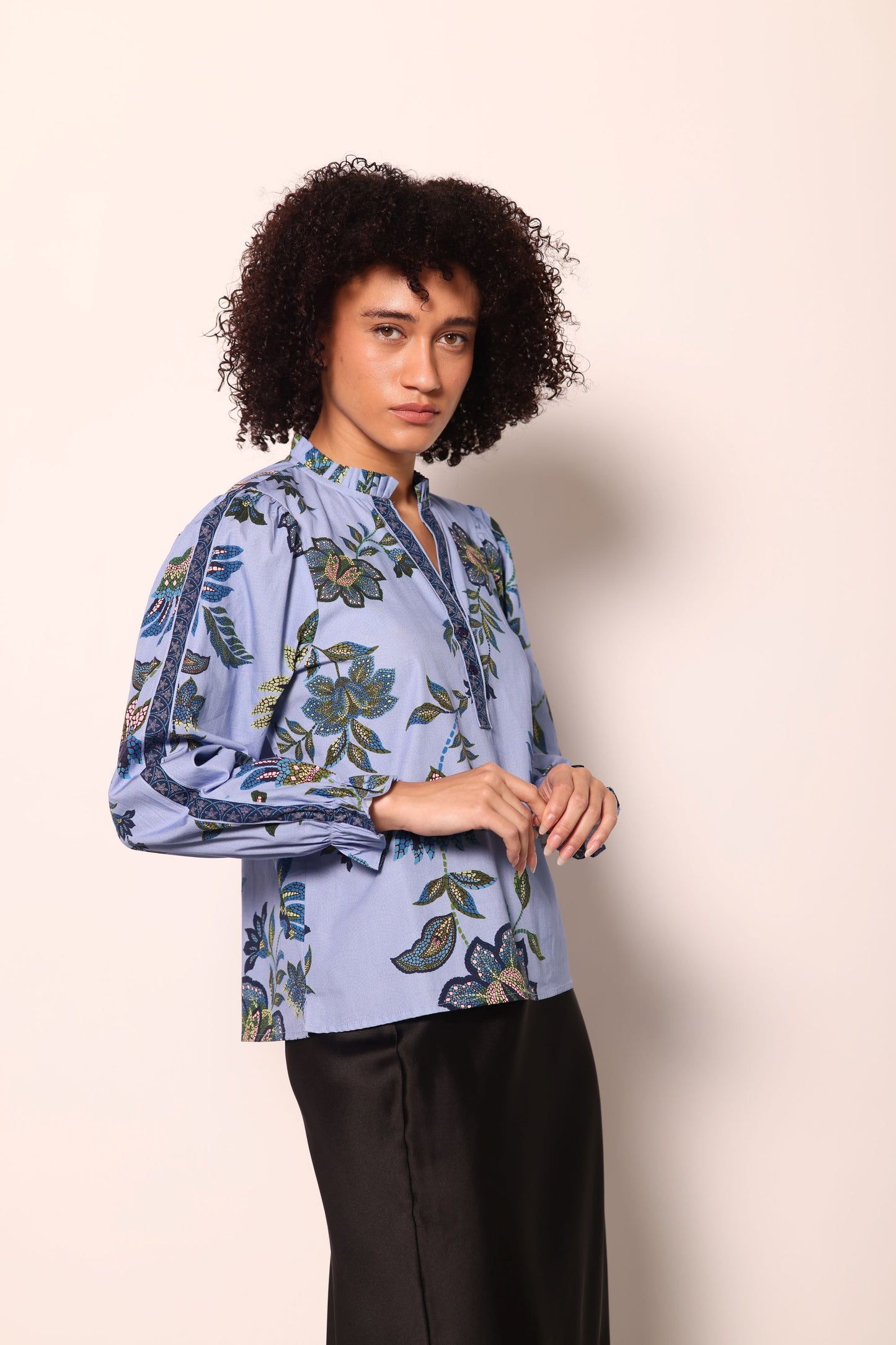 PERIWINKLE MOSAIC ASHLEY TOP