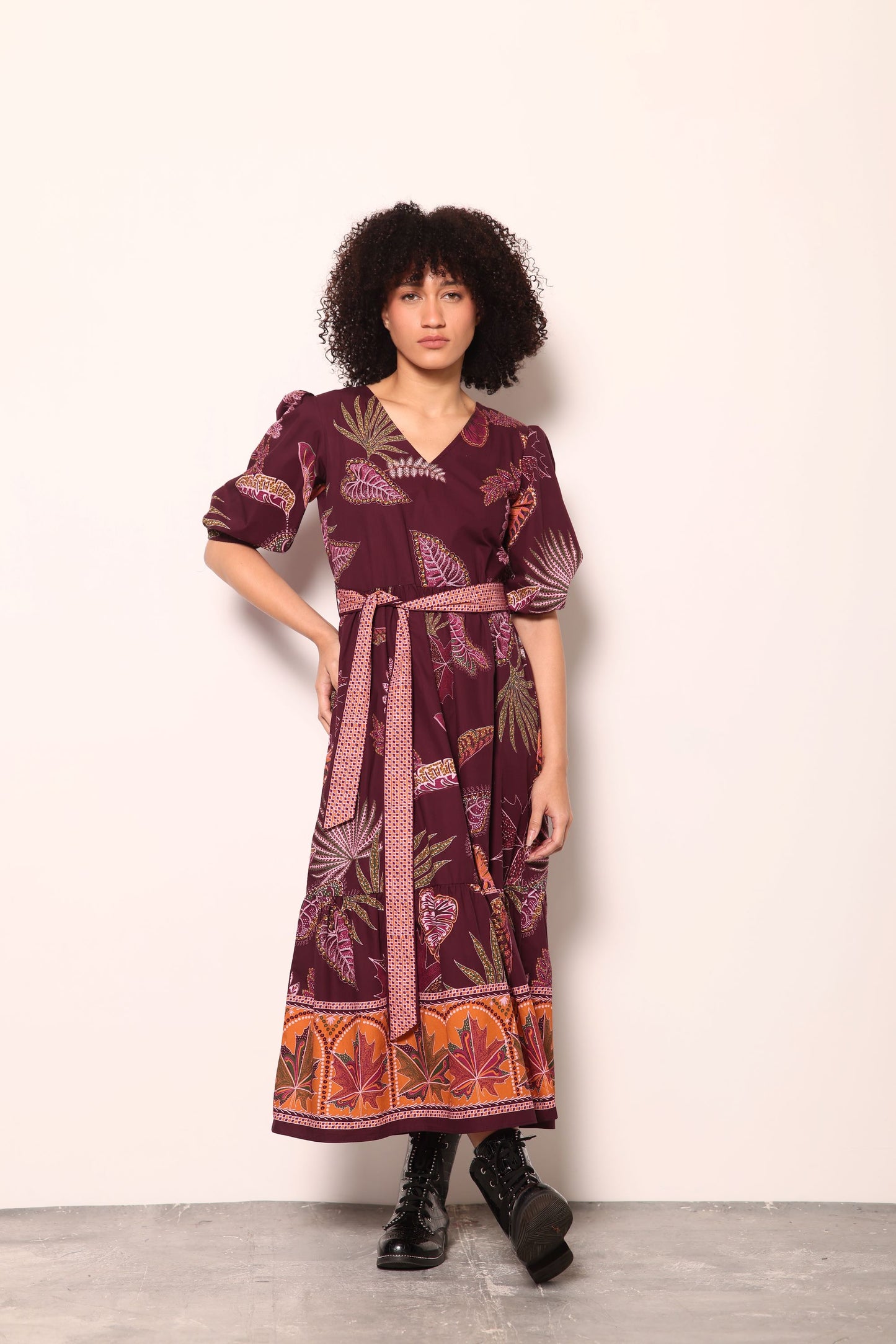 WINE FLORA ASHLEY TOP