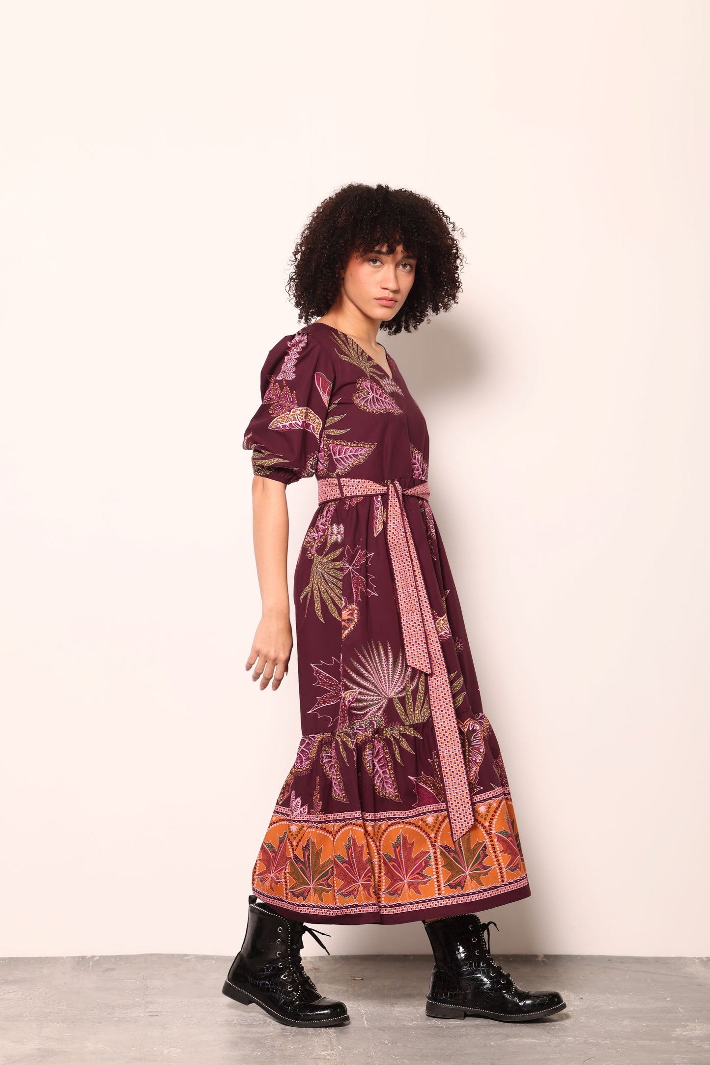 WINE FLORA ASHLEY TOP