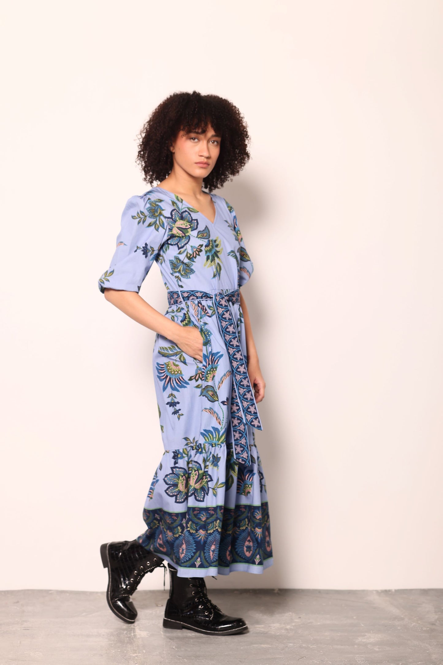 PERIWINKLE MOSAIC MOLLY DRESS