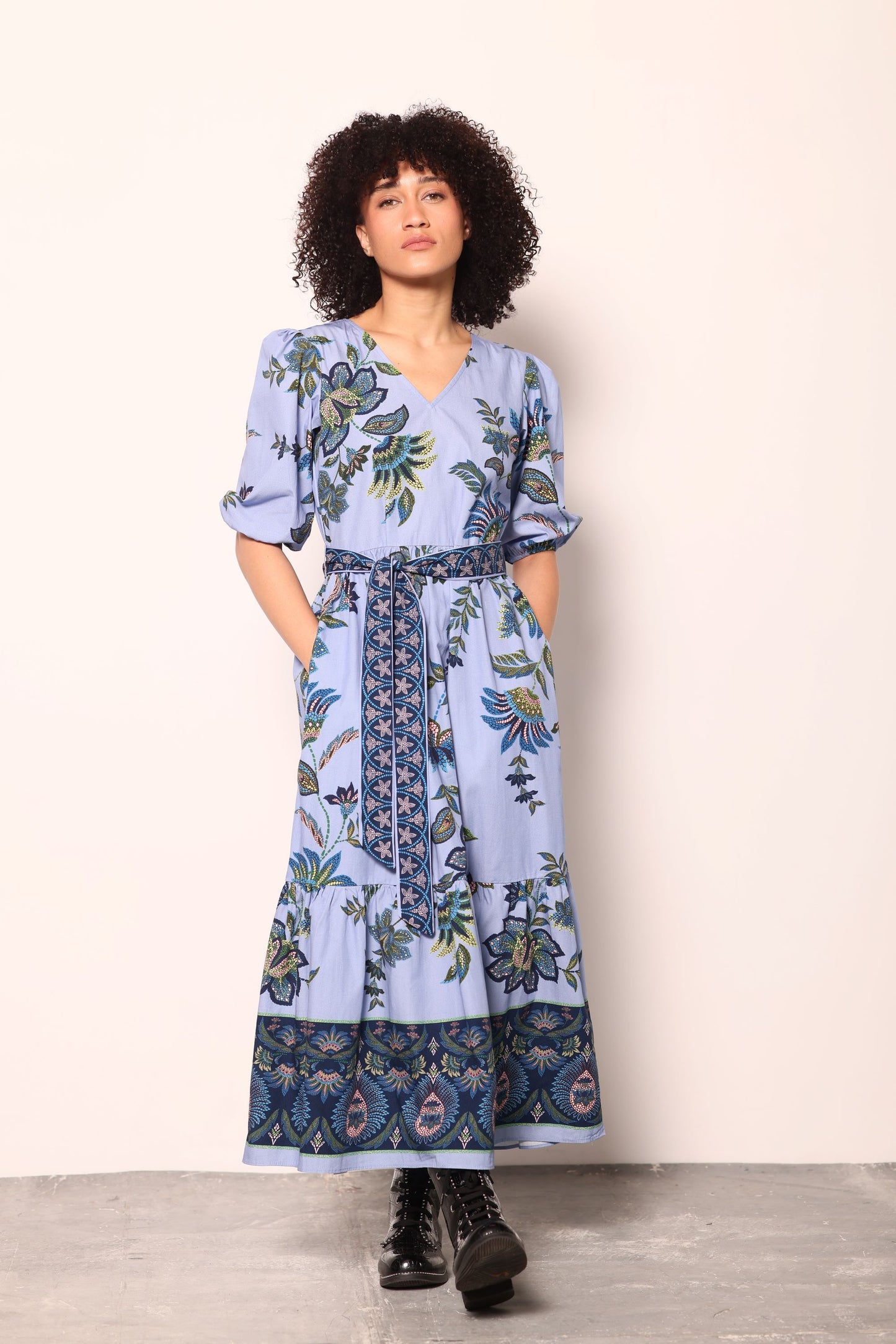 PERIWINKLE MOSAIC MOLLY DRESS