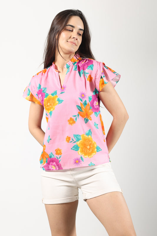 LILAC BLOOM IRIS TOP