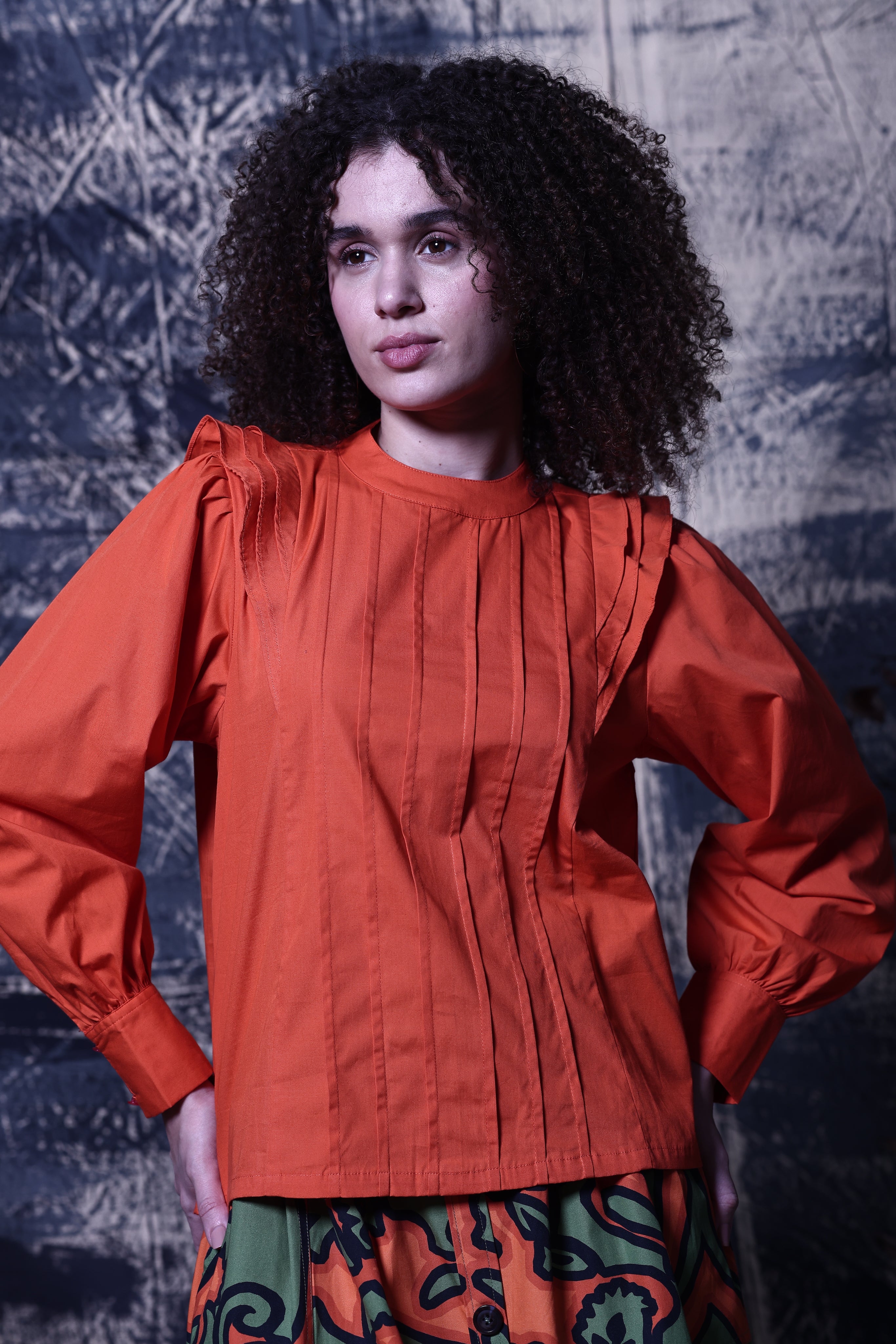 BURNT ORANGE SHYLA TOP – Maude Vivante