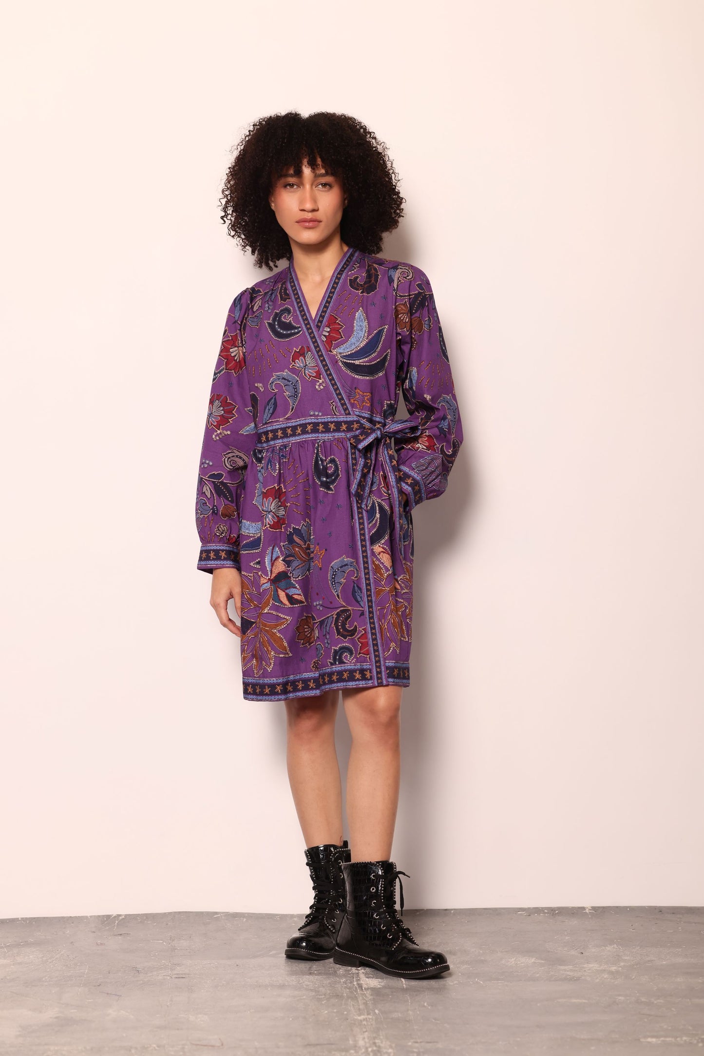 PURPLE SPARKLE CARA DRESS