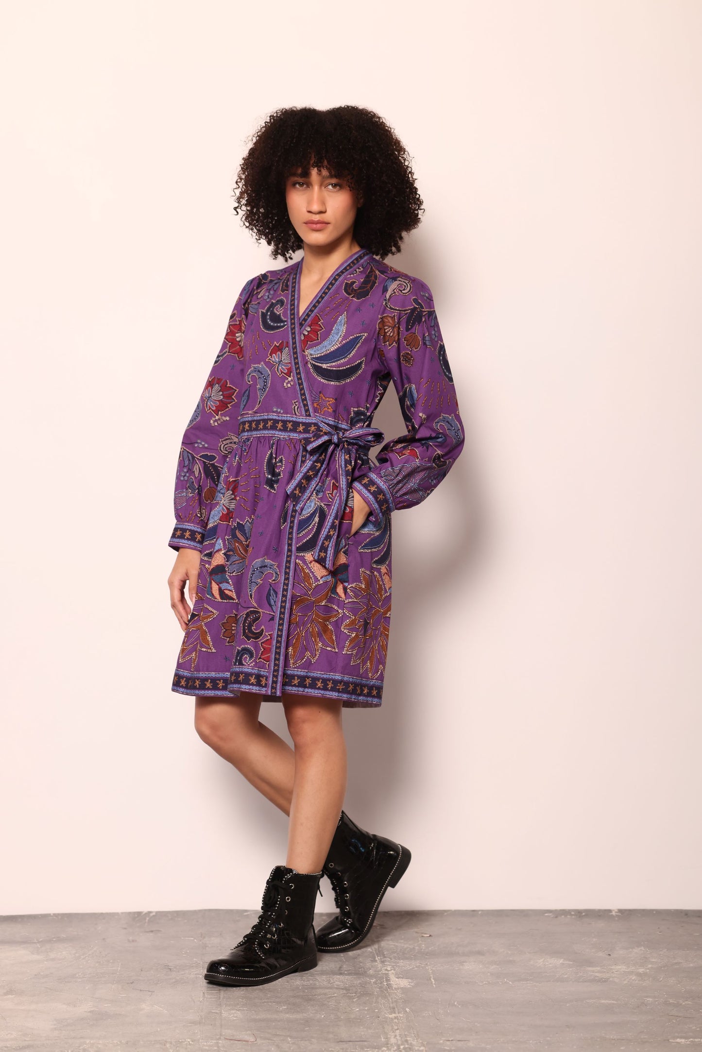 PURPLE SPARKLE CARA DRESS