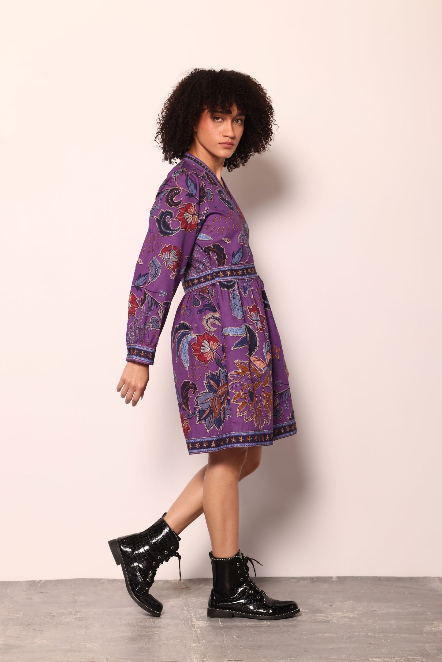 PURPLE SPARKLE CARA DRESS