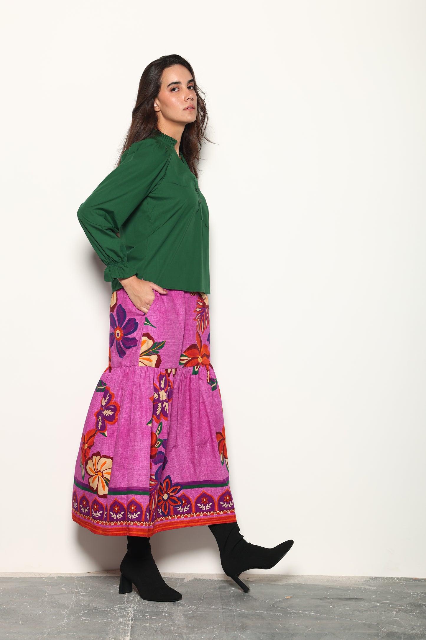 MAUVE BLOSSOMS ADA SKIRT