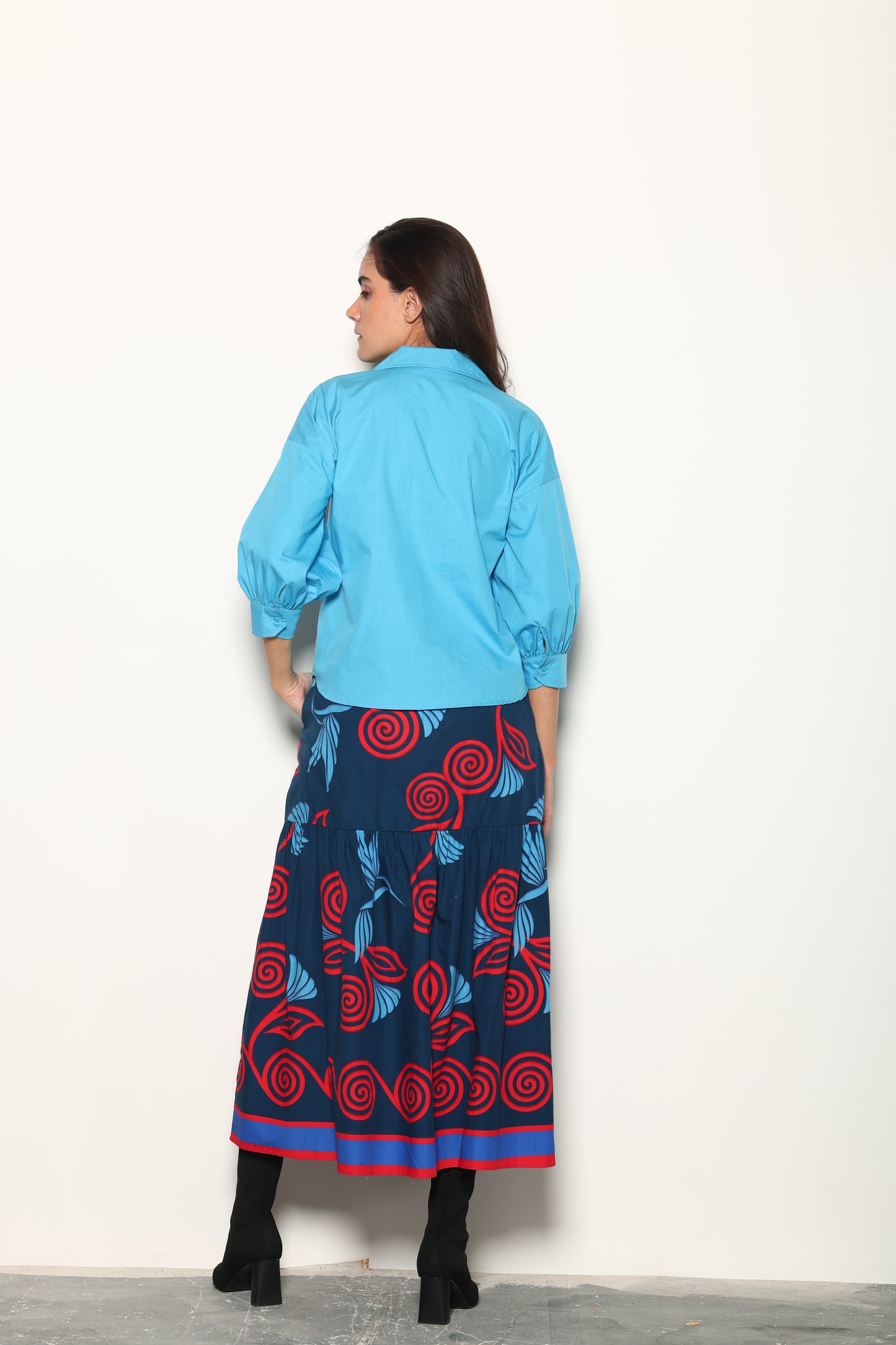INDIGO FEATHERS ADA SKIRT