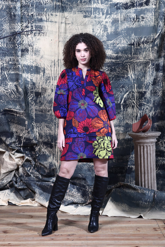 MIDNIGHT GARDEN FREYA DRESS