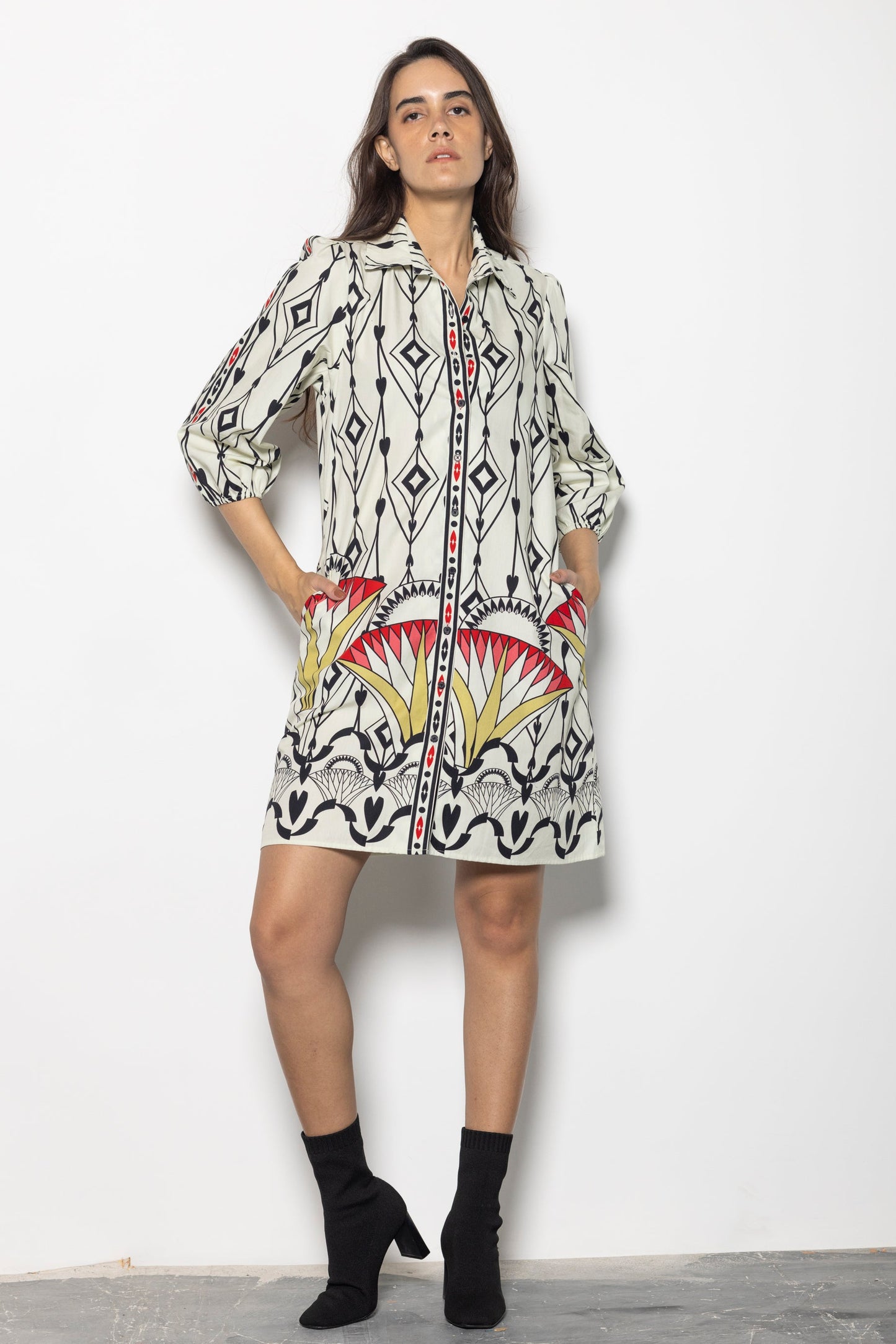 ARROW MOTIFS AVA DRESS