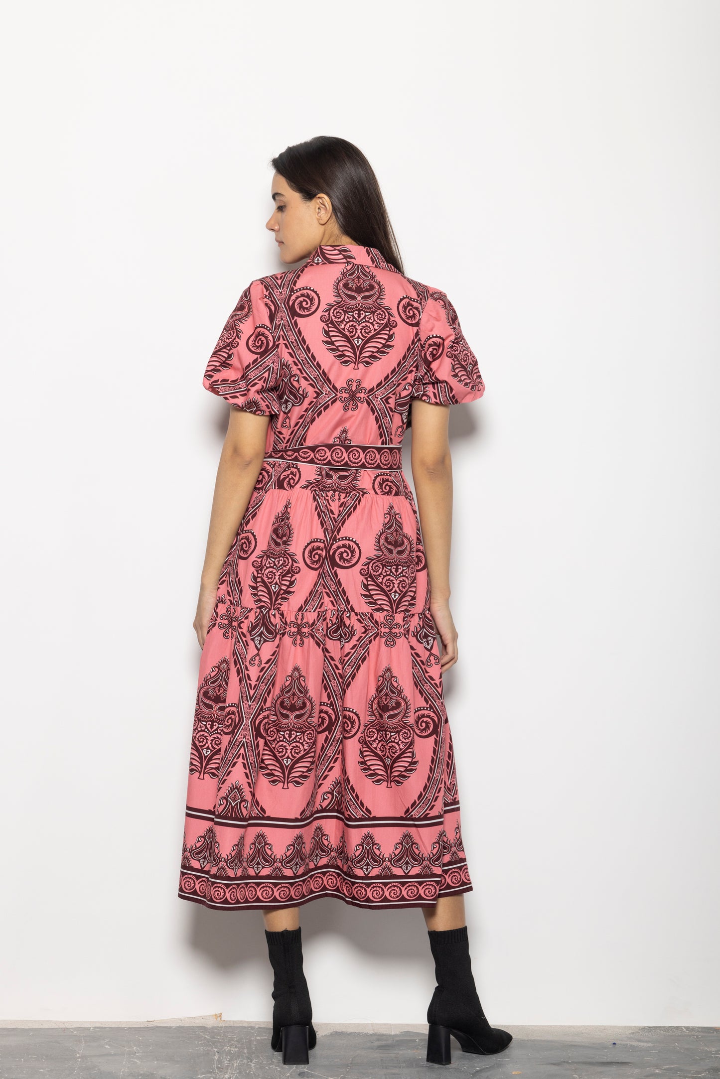 SALMON MOTIFS DELLA DRESS