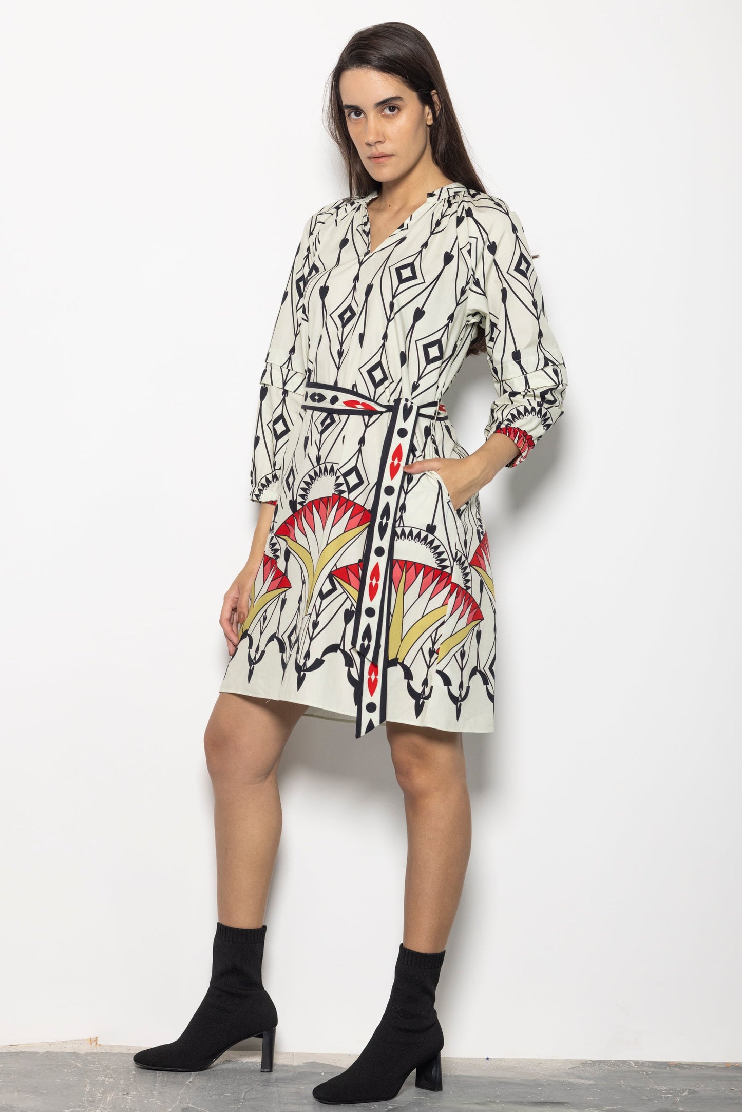 ARROW MOTIFS GIA DRESS