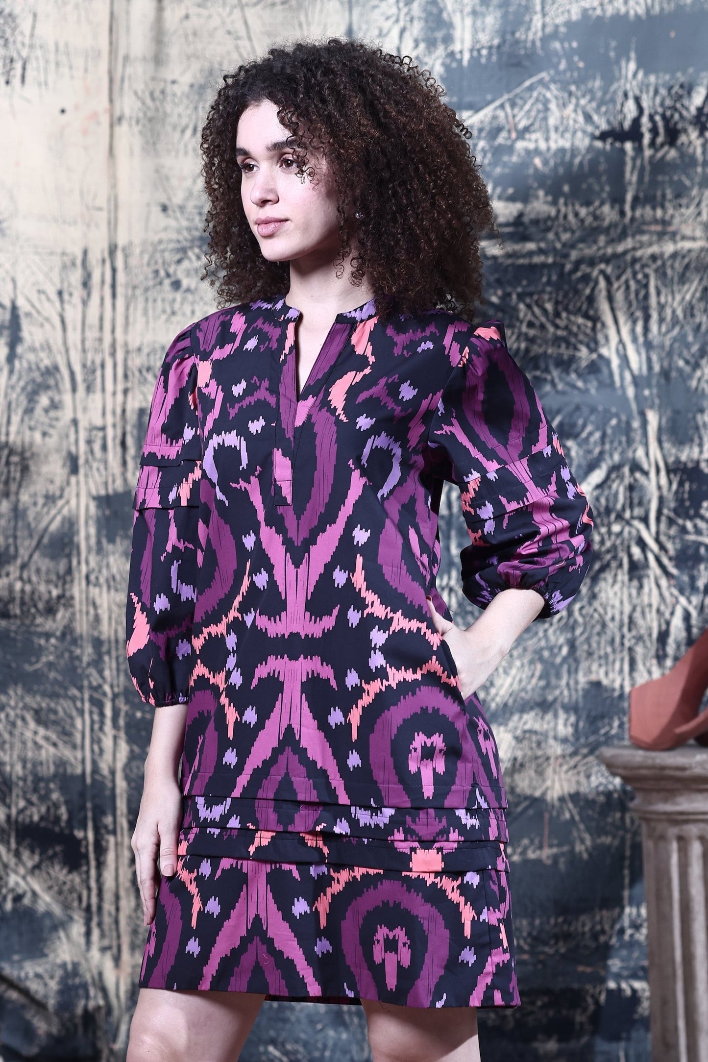 ARABIAN IKAT FREYA DRESS