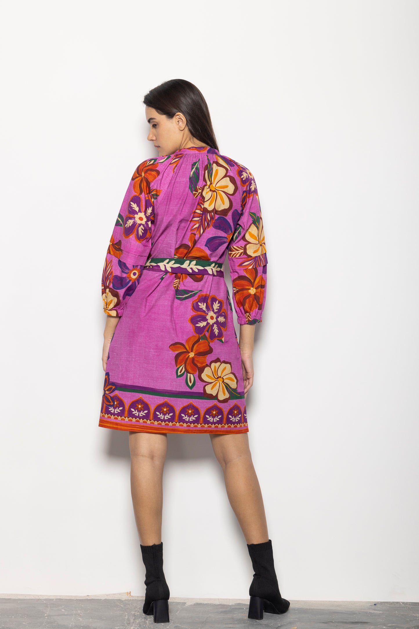 MAUVE BLOSSOMS GIA DRESS