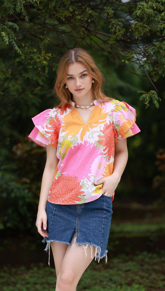 FLORAL BUNCHES WREN Top
