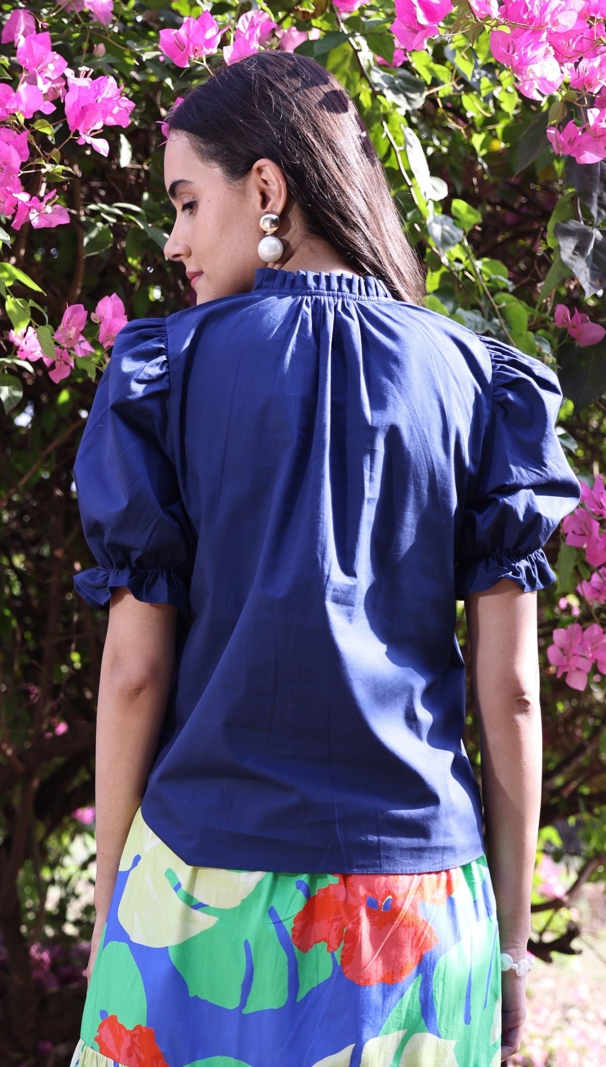 NAVY ISLA Top