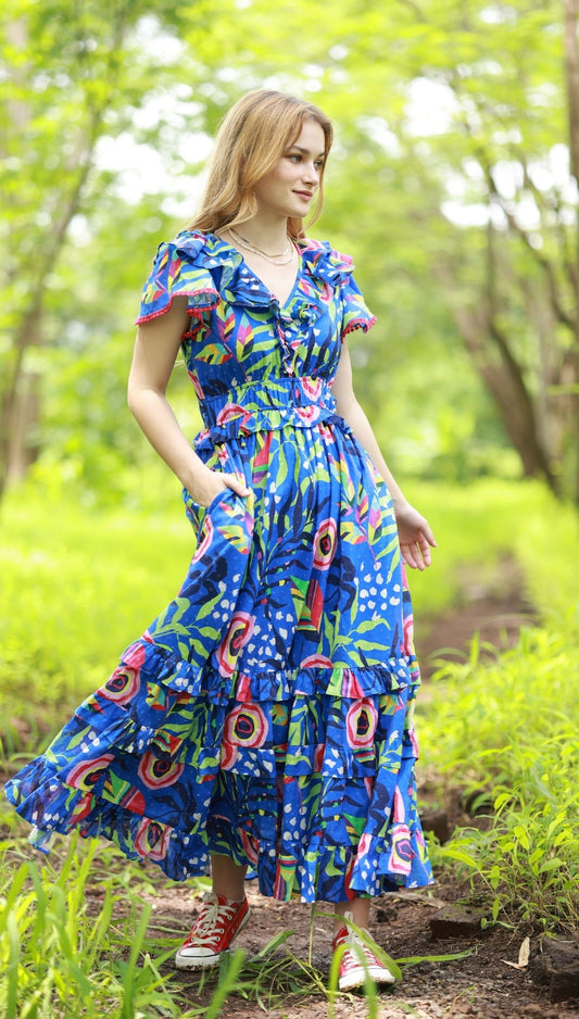 EXOTIC LEAVES ANA Dress