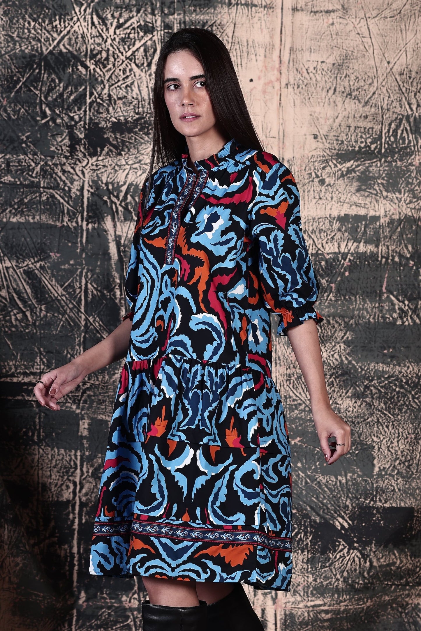 IKAT DAMASK SASHA DRESS